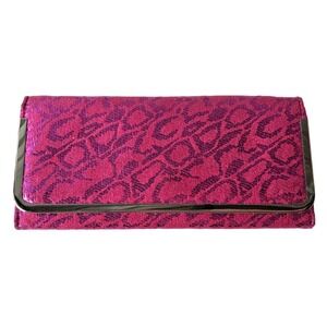 Hot Pink Snakeskin Print Clutch Wallet Evening Purse for Women